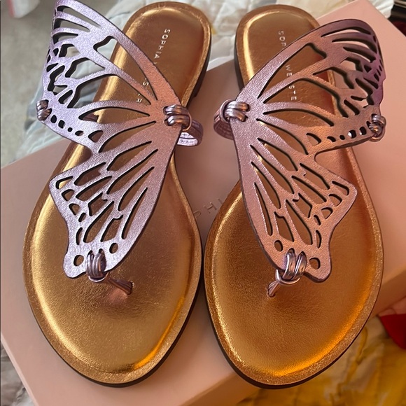 Sophia Webster Gold and Purple Glamorous Sandals - Picture 3 of 8